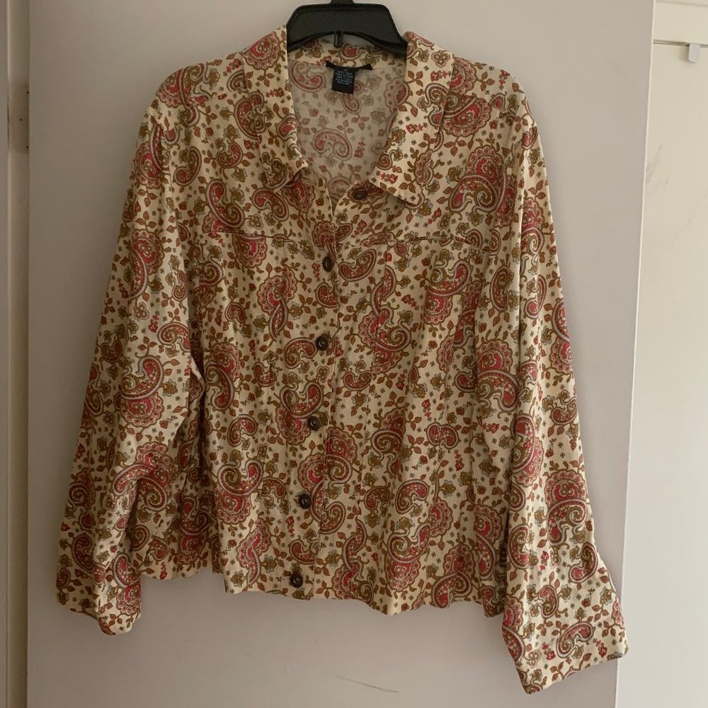 Saint Tropez West Paisley Button Down Jacket